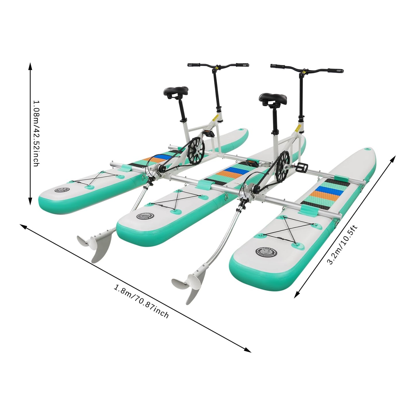 Aufblasbares Tretboot für 2 Personen – 180 kg, für Seen & Flüsse