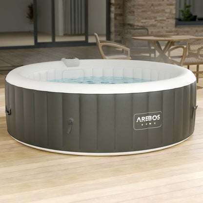 Arebos Whirlpool Aufblasbar 6 Personen – 130 Düsen, 1000 L