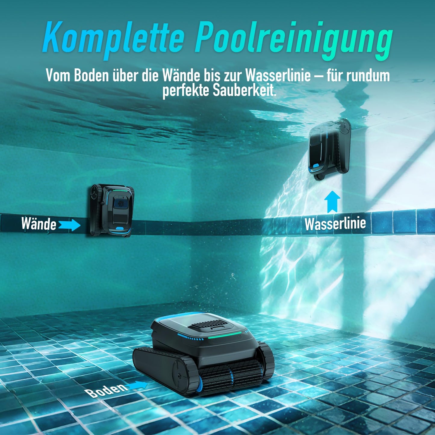 BOTLIFE PC10 Poolroboter Boden & Wand, 18927 LPH, bis 170 m²