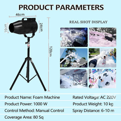 BEESOM Schaummaschine 3000 W – Schaumparty für Garten & Pool