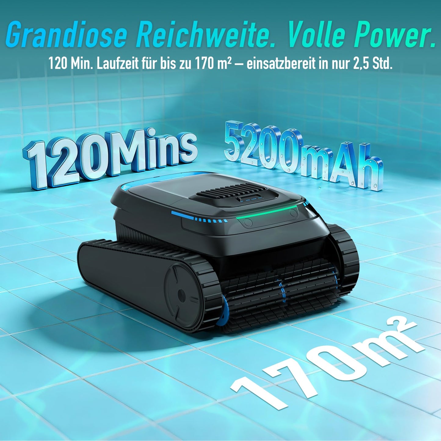 BOTLIFE PC10 Poolroboter Boden & Wand, 18927 LPH, bis 170 m²