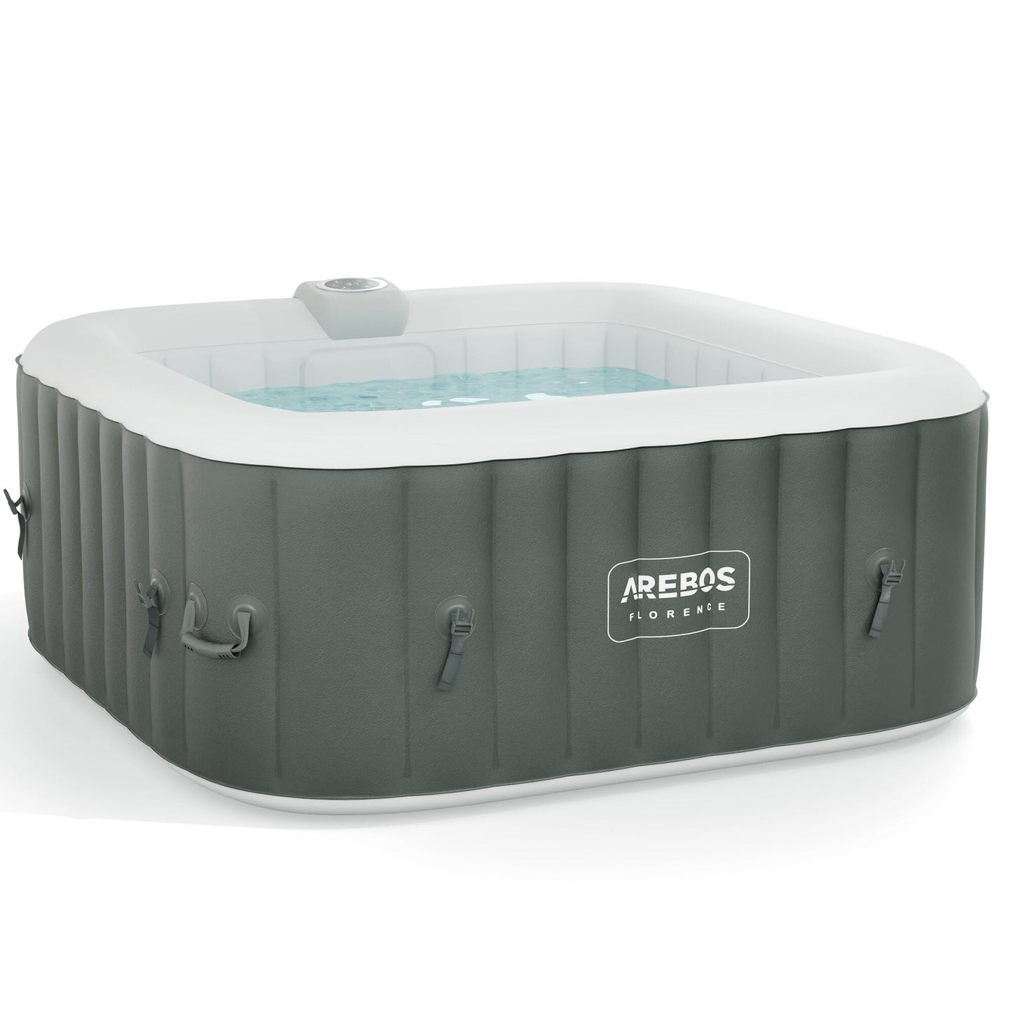 Arebos Aufblasbarer Whirlpool 4 Personen – 100 Düsen, 600 L