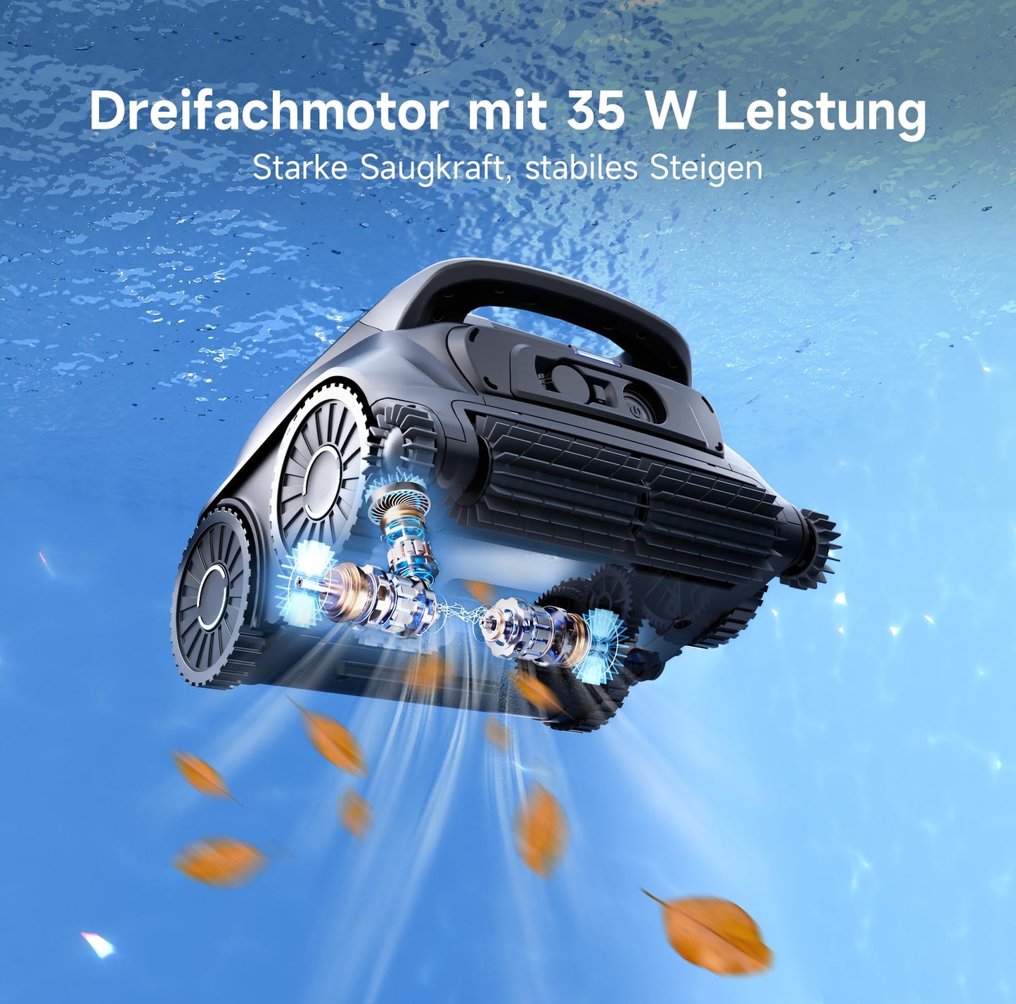 WYBOT B1 Akku-Poolroboter | App-Steuerung | Schwarz-Grün