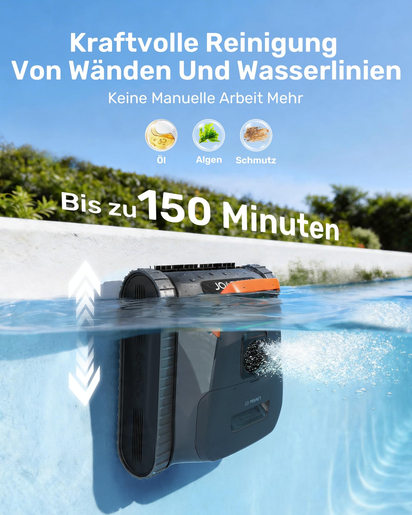 Gosvor LiteVac G1 Poolroboter Akku – 4-in-1, 200 Min, bis 200 m²