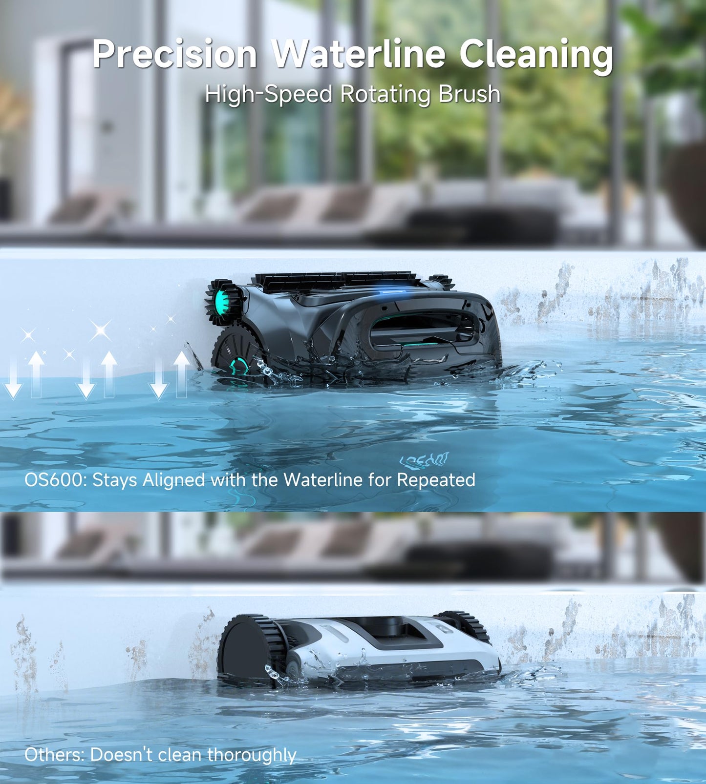 WYBOT OS600 Akku-Poolroboter | 120 Min | Wand & Boden