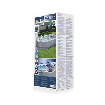 Bestway Power Steel Oval Pool-Set 488x305x107 cm
