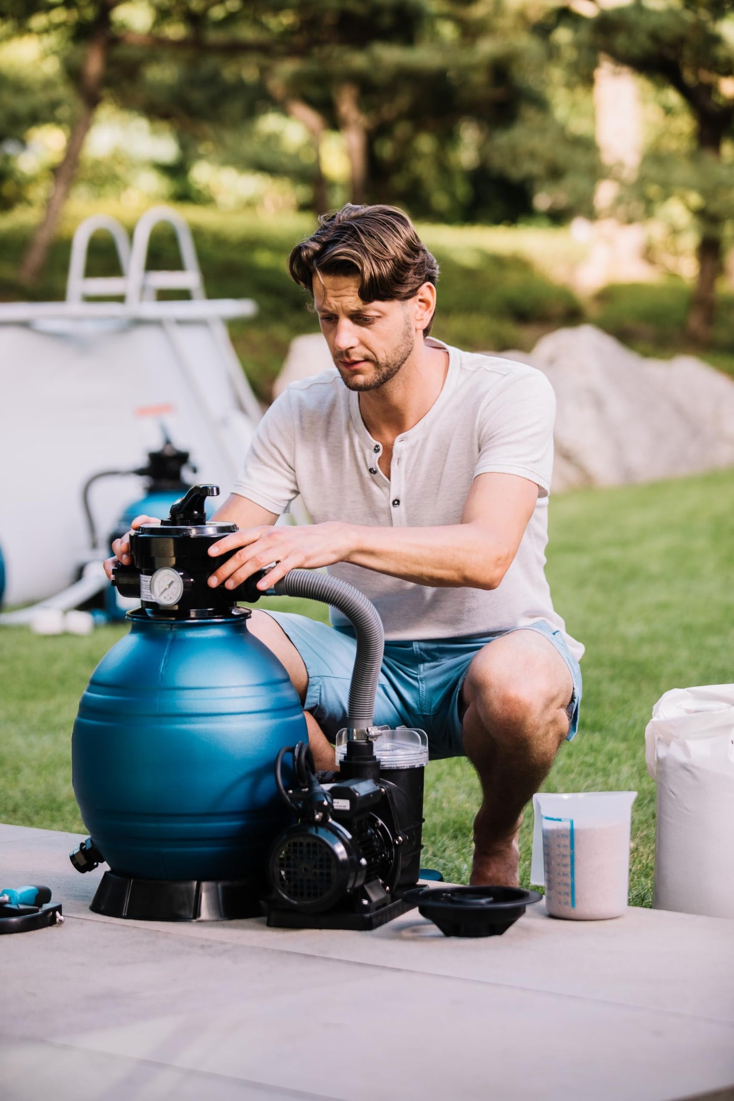 T.I.P. SPF 180 Sandfilteranlage 250W 7.900 l/h für Pools 20m³
