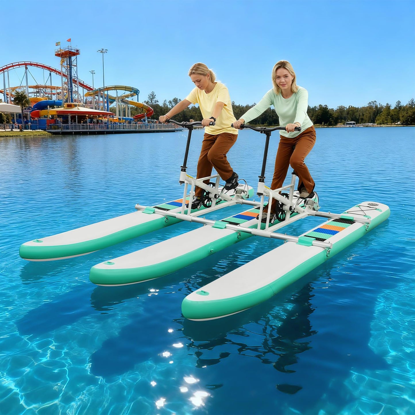 Aufblasbares Tretboot für 2 Personen – 180 kg, für Seen & Flüsse