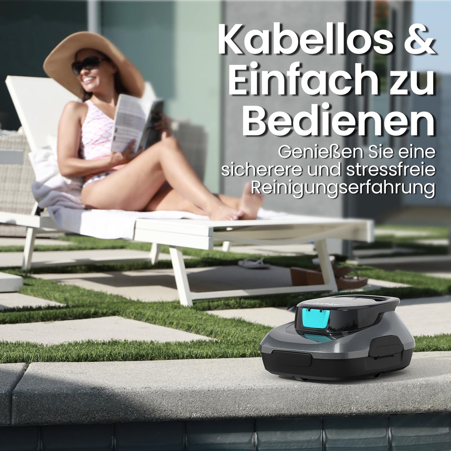AIPER Scuba SE Poolroboter Akku – 90 Min, Selbsteinparkfunktion
