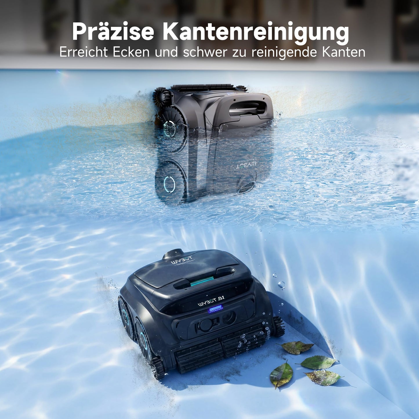 WYBOT B1 Akku-Poolroboter | App-Steuerung | Schwarz-Grün