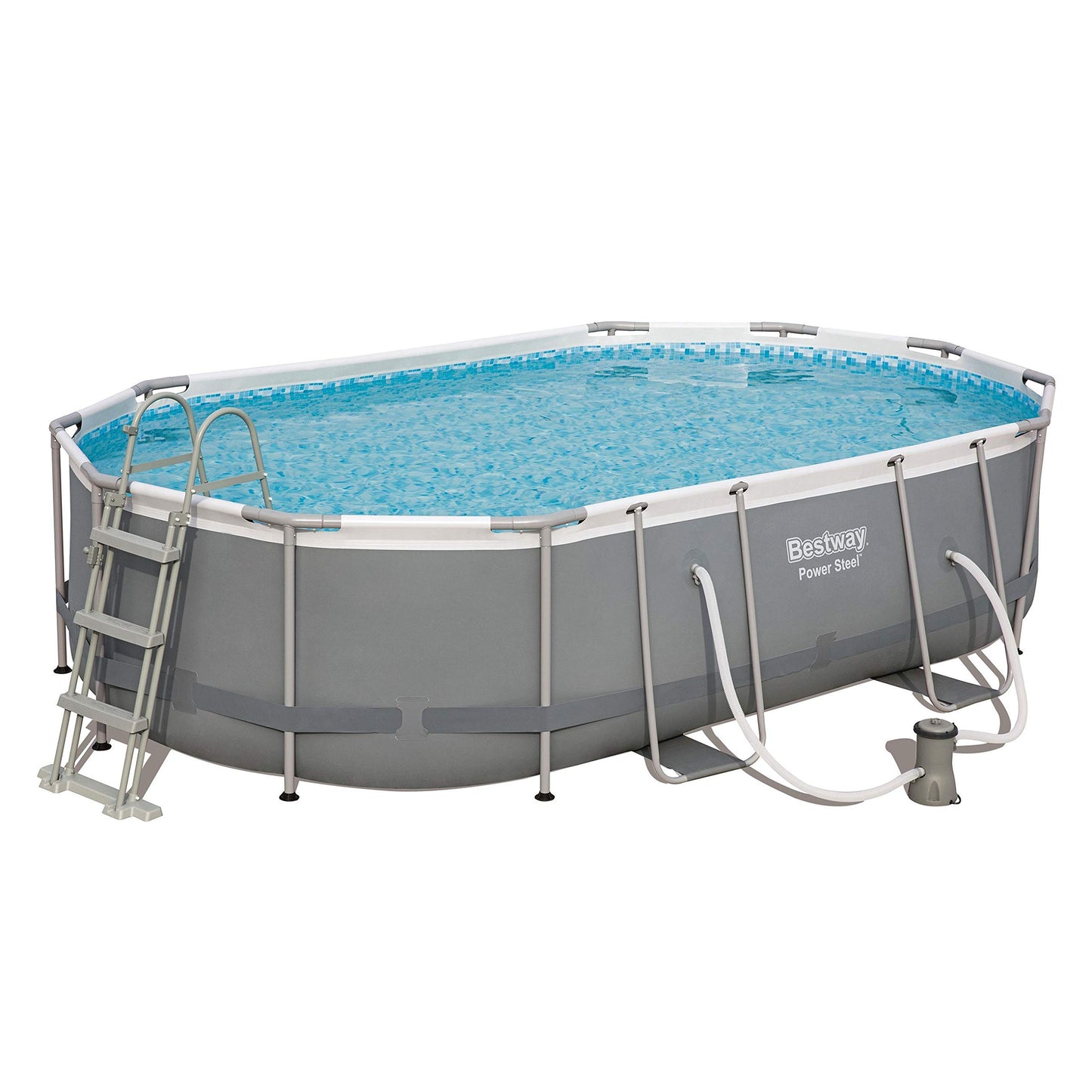 Bestway Power Steel Oval Pool-Set 488x305x107 cm
