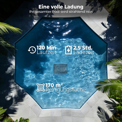 BOTLIFE PC20 Poolroboter Akku – Boden, Wand & APP, 18927 LPH