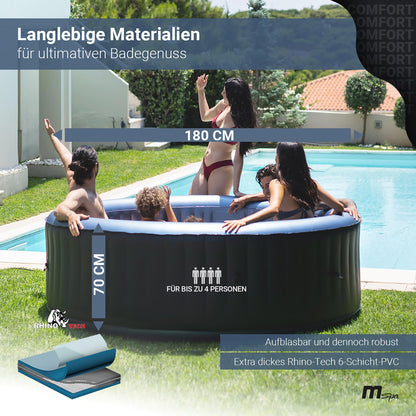 Miweba MSpa Bergen Outdoor Whirlpool 4 Personen – 118 Düsen