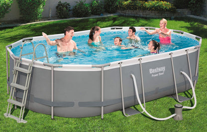 Bestway Power Steel Oval Pool-Set 488x305x107 cm