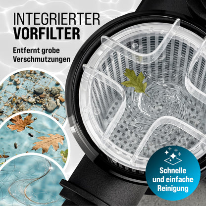 Monzana Filterpumpe 9.960 l/h mit Vorfilter – Poolpumpe